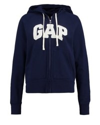 dunkelblauer Pullover mit einer Kapuze von Gap
