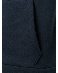 dunkelblauer Pullover mit einer Kapuze von Woolrich