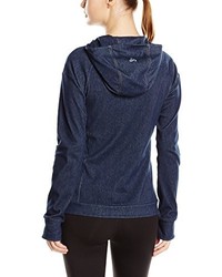 dunkelblauer Pullover mit einer Kapuze von ODLO