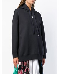 dunkelblauer Pullover mit einer Kapuze von Stella McCartney