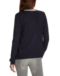 dunkelblauer Pullover mit einer Kapuze von Vero Moda