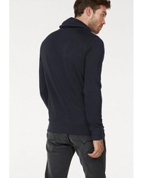 dunkelblauer Pullover mit einer weiten Rollkragen von Tom Tailor Denim