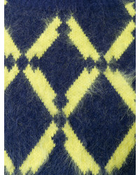 dunkelblauer Pullover mit geometrischem Muster von Versace