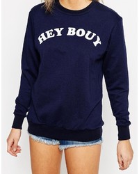 dunkelblauer Pullover von Boohoo