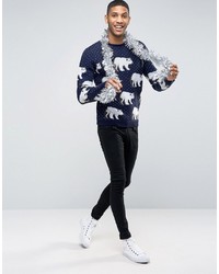 dunkelblauer Pullover von Asos