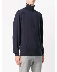 dunkelblauer Rollkragenpullover von Z Zegna