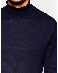 dunkelblauer Rollkragenpullover von Asos