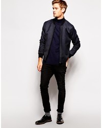 dunkelblauer Rollkragenpullover von Asos