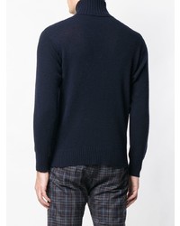 dunkelblauer Rollkragenpullover von Maison Flaneur