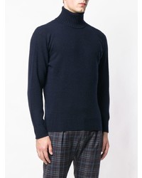 dunkelblauer Rollkragenpullover von Maison Flaneur