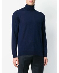 dunkelblauer Rollkragenpullover von Lanvin