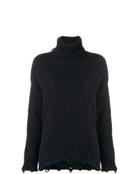 dunkelblauer Rollkragenpullover von Maison Flaneur