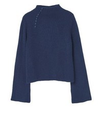 dunkelblauer Rollkragenpullover von Mango