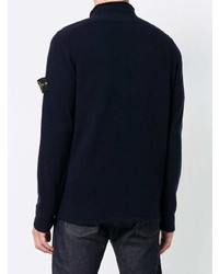 dunkelblauer Rollkragenpullover von Stone Island