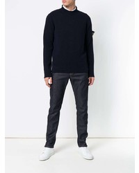 dunkelblauer Rollkragenpullover von Stone Island