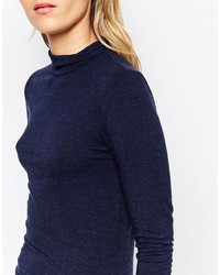 dunkelblauer Rollkragenpullover von Pieces