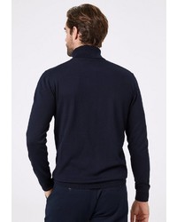 dunkelblauer Rollkragenpullover von Pierre Cardin