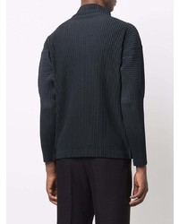 dunkelblauer Rollkragenpullover von Homme Plissé Issey Miyake