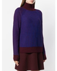 dunkelblauer Rollkragenpullover von Victoria Victoria Beckham