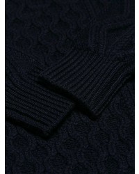 dunkelblauer Rollkragenpullover von Saint Laurent