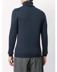 dunkelblauer Rollkragenpullover von Roberto Collina