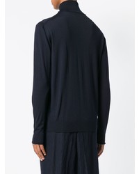 dunkelblauer Rollkragenpullover von Jil Sander