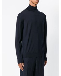 dunkelblauer Rollkragenpullover von Jil Sander