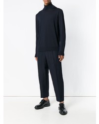 dunkelblauer Rollkragenpullover von Jil Sander