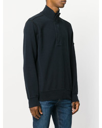 dunkelblauer Rollkragenpullover von Stone Island