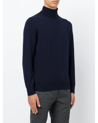 dunkelblauer Rollkragenpullover von Brunello Cucinelli