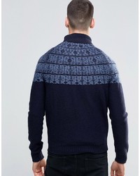 dunkelblauer Rollkragenpullover von Pretty Green