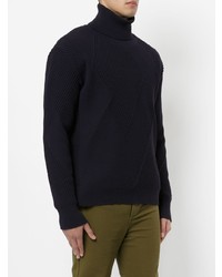 dunkelblauer Rollkragenpullover von Education From Youngmachines