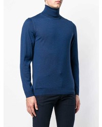 dunkelblauer Rollkragenpullover von BOSS HUGO BOSS