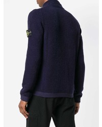 dunkelblauer Rollkragenpullover von Stone Island