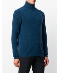 dunkelblauer Rollkragenpullover von Roberto Collina