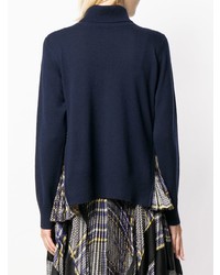 dunkelblauer Rollkragenpullover von Sacai