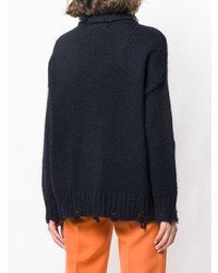 dunkelblauer Rollkragenpullover von Maison Flaneur