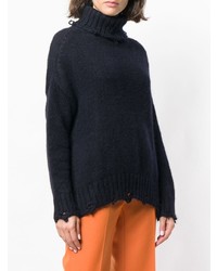 dunkelblauer Rollkragenpullover von Maison Flaneur