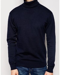 dunkelblauer Rollkragenpullover von Brave Soul