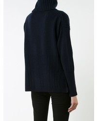 dunkelblauer Rollkragenpullover von Derek Lam 10 Crosby