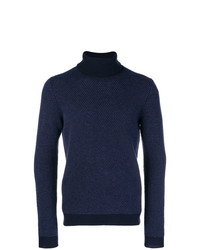 dunkelblauer Rollkragenpullover von Zanone