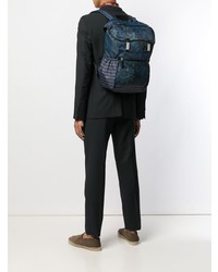 dunkelblauer Rucksack mit Paisley-Muster von Etro