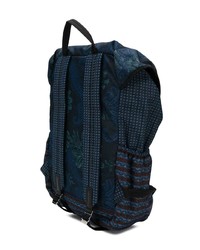 dunkelblauer Rucksack mit Paisley-Muster von Etro