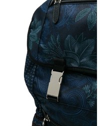 dunkelblauer Rucksack mit Paisley-Muster von Etro