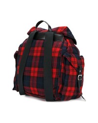 dunkelblauer Rucksack mit Schottenmuster von DSQUARED2