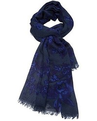dunkelblauer Schal mit Blumenmuster von Rag and Bone