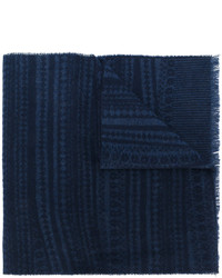 dunkelblauer Schal mit Norwegermuster von Pringle