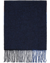 dunkelblauer Schal mit Karomuster von BOSS