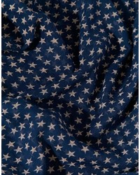 dunkelblauer Schal mit Sternenmuster von Becksöndergaard