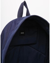 dunkelblauer Segeltuch Rucksack von Asos